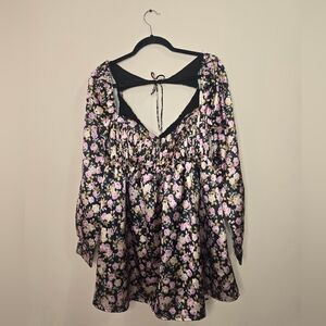 For Love & Lemons Kate Mini  Floral Dress